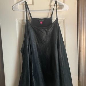 Faux leather tank top/halter top